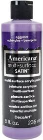 img 1 attached to 🎨 DecoArt Americana Multi-Surface Satin Acrylic Paint in Eggplant - 8 oz.