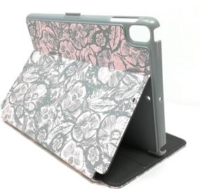 img 3 attached to Speck Products Stylefolio Print iPad Case and Stand (2017/2018) - 9.7-Inch iPad Pro, iPad Air 2/Air - Sketchedfloral Nickel Grey/Quartz/Slate