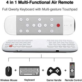 img 3 attached to 🔥 2.4G Voice Remote Control with Air Mouse, Wireless Full Keyboard Touchpad, Backlit, Anti-Lost, Multifunctional Remote Control for Android TV Box/Nvidia Shield/PC/Projector/PC/HTPC