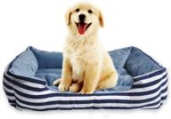 🐾 premium oversized pet bed, 24x34 inches, for long-lasting comfort and style. by happycare textiles logo