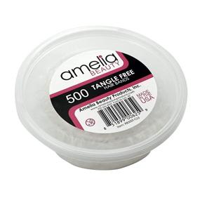 img 2 attached to 💁 500-Pack Clear TANGLE FREE Elastic Hair Ties for Ponytails