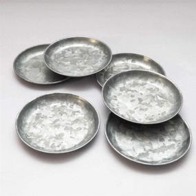 img 1 attached to NIRMAN Galvanized Coasters: Stylish Housewarming Coaster Set