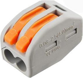 img 4 attached to ✨ Lever Connectors: 50 Pcs UL Certified 2 Conductor Compact Wire Terminals, Fast Connection 28-12 AWG - Multiple Types