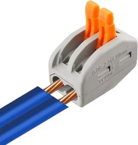 img 2 attached to ✨ Lever Connectors: 50 Pcs UL Certified 2 Conductor Compact Wire Terminals, Fast Connection 28-12 AWG - Multiple Types