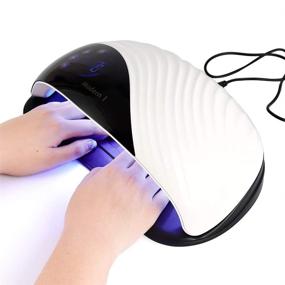 img 4 attached to LIARTY 120W Portable Nail Dryers: Quick Dry for Regular Nail Polish with Air & LED Light Nail Lamp and Fan – Safe for Hands Skin. Best Gift for Ladies and Girls! (White)