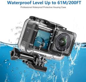 img 2 attached to 📷 Meknic Waterproof Housing Case for DJI Osmo Action Camera - 200ft Underwater Photography Protective Diving Case with Floaty Shell Case, Anti-Fog Inserts, and Accessories