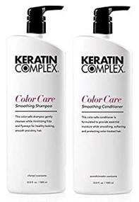 img 2 attached to 🧴 Keratin Complex Color Care Shampoo and Conditioner Liter Duo with Smoothing Therapy