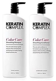 img 1 attached to 🧴 Keratin Complex Color Care Shampoo and Conditioner Liter Duo with Smoothing Therapy