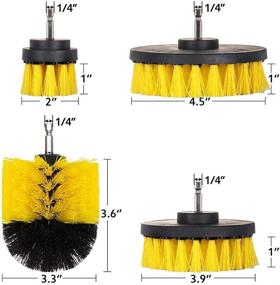 img 2 attached to Ultimate Drill Brush Attachment Kit - Premium Power Scrub Brushes for Effortless Cleaning of Bathroom Tile, Bathtub, Shower, Pool Grout, Car, Floor, and Carpet – 4 Pack