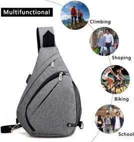 img 1 attached to 🎒 Hwayslon Crossbody Daypack Backpacks with Built-in Adjustable Straps