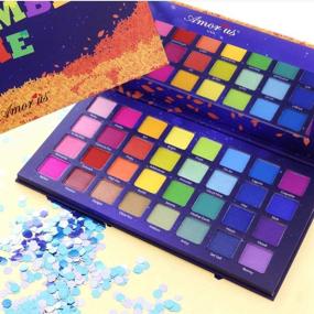 img 2 attached to Amor Us Remember Me 32-Pigment Brights Pressed Eyeshadow Palette