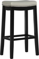 🪑 linon 30-inch white claridge patches bar stool in dark brown – 32" x 18.75" x 13.25 logo