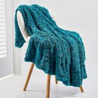 🔥 luxury double sided faux fur throw blanket - soft blanket for bed, sofa, and couch - warm fuzzy blankets & throws - cozy blanket for home décor - 50 x 65 inches logo