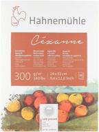 🎨 hahnemuhle cezanne watercolor block, matte surface, 9.5x12.5 inches, 300gsm, 10 sheets, white logo