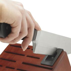 img 1 attached to 🍒 21-Piece Cherry Farberware Forged Triple Riveted Kitchen Knife Block Set