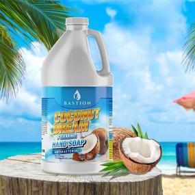 img 3 attached to 🥥 Antibacterial Coconut Dream Foaming Hand Soap - Bulk Refill Jug with Non-Toxic and USA-Made Formula (Coconut, 1/2 Gallon)