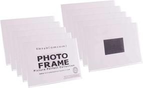 img 4 attached to Clear Acrylic Photo Frame Magnet Set - 6x4 Picture Frame Sleeves for Refrigerator (10 Pack)