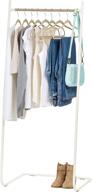 iris usa pearl white clothing rack: space-saving hanging clothes rack for small spaces and rooms, classic design логотип