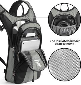 img 3 attached to SHARKMOUTH FLYHIKER Hydration Backpack: Lightweight and Comfortable for Short Day Hikes, Day Trips, and Trails - Includes 2.5L BPA Free Water Bladder