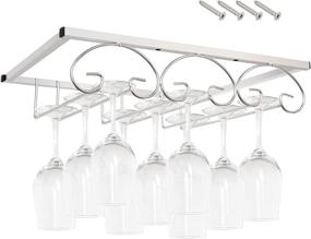 img 4 attached to SUNMALL Cabinet Stainless Stemware Organizer Furniture