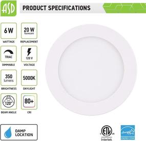 img 3 attached to Светильник ASD с технологией Flush Mount диаметром 5 дюймов с LED-подсветкой