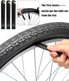 img 2 attached to 🚲 GINXIA 700x23/25c Bike Tube with Tire Levers: Schrader Valve 48mm Inner Tube Replacement for Road Bikes