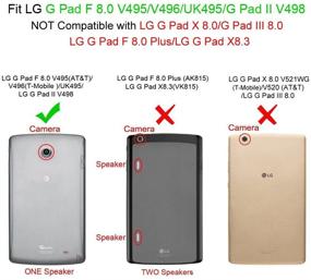 img 3 attached to Детский чехол Fintie для LG G Pad F 8.0 / G Pad II 8.0 - Ударопрочный Конвертируемый Ручка Стенд 📱 Дружелюбный к детям [Совместим с AT&amp;T Модель V495 / T-Mobile V496 / US Cellular UK495 / G Pad 2 8.0 V498] Планшет 8 дюймов, голубой.