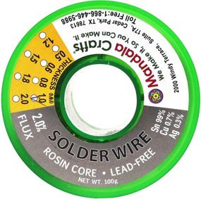 img 1 attached to Mandala Crafts Sn99 Ag0.3 Cu0.7 1mm Lead Free 🔌 Solder Wire with 2% Flux - Rosin Core for Efficient Soldering