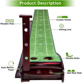 img 3 attached to ⛳️ Improve Your Golf Game with the Luricaa Golf Practice Putting Mat – Ideal for Indoor and Outdoor Use in Home, Office, or Backyard