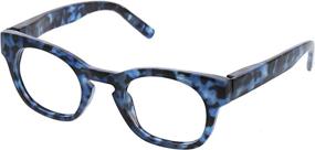 img 3 attached to 👓 Peepers by PeeperSpecs Women's Nordic Noir Navy Tortoise Square Blue Light Blocking Reading Glasses, 46 + 2.25