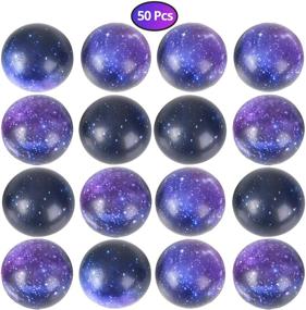 img 1 attached to 🌌 Pack of 50 Galaxy Stress Balls for Kids - Bulk Squeeze Sensory Balls with Outer Space Theme - Ideal Party Favors and Birthday Party Supplies - Great Anxiety Fidget Toys