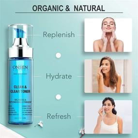 img 1 attached to 🌺 Onsen Japanese Clean & Clear Face Toner: Alcohol-Free Daily Skin Care Toner - Revitalizing & Perfecting with Witch Hazel, Aloe Vera, and Japanese Natural Hot Spring Minerals, 5.6 oz