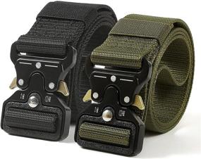 img 4 attached to 👖 Durable Release Buckle Tactical Belts for Military Men – Essential Accessories