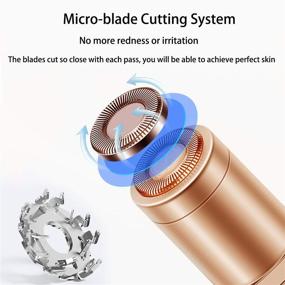 img 1 attached to 🌸 PleasureCD Facial Hair Remover Replacement Heads - Universal Fit for Women - Painless & Smooth Finishing - 18K Gold-Plated Blade - Includes Cleaning Brush