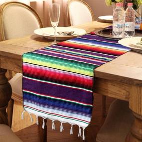 Mexican Table Runner for Cinco de Mayo Decorations, 84 x 14 Hand