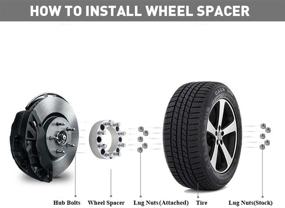 img 2 attached to 🔧 DCVAMOUS Адаптеры колес 8x6.5 до 8x180: Chevy-GMC 8 отверстий, 2 шт. адаптеры с 14x1.5 шпильками для Suburban Silverado, Savana Sierra (8x180 обода на транспортное средство 8x6.5)