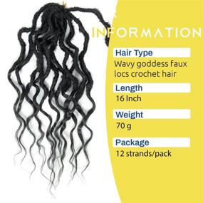 img 3 attached to Goddess Crochet Dreadlocks Synthetic 16INCH