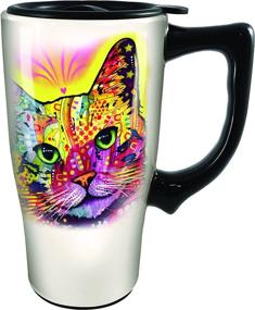 img 1 attached to 🐱 Spoontiques Dean Russo Cat Travel Mug: Stylish & Convenient for On-the-Go Coffee Lovers