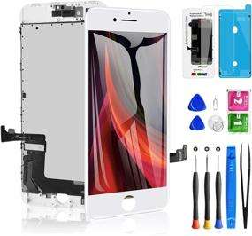 img 4 attached to 📱 Белая замена экрана iPhone 8 Plus 5,5 дюйма - Diykitpl 3D Touch LCD дигитайзер дисплей с набором инструментов для ремонта - совместима с моделями A1864, A1897, A1898 - замена стекла экрана