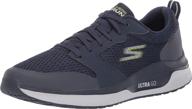 👟 navy lime skechers steady 54888 sneaker: lightweight, comfortable, and stylish logo