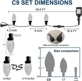 img 2 attached to Enhance Your Christmas Decor with FUNPENY C9 Christmas String Lights - 50 LED 33ft Outdoor Fairy Lights for a Magical Festive Ambiance!
