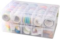 🗄️ versatile 15-compartment grid slot plastic storage box: ideal organizer for jewelry, beads, washi tape, art supplies, and stickers logo