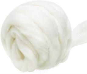 img 4 attached to Jupean 3.53oz Wool Roving Yarn: Premium Felting Supplies for DIY Hand Spinning and Needle Felting