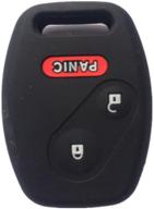 black silicone rubber keyless entry remote key fob case skin cover protector for honda 2+1 buttons logo
