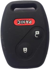 img 1 attached to Черная силиконовая резиновая защитная крышка для брелока без ключей Keyless Entry Remote Key Fob с защитным чехлом для Honda 2+1 кнопок