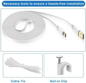 img 3 attached to 🔌 Elebase 30 Ft Flat Micro USB Power Cable (3 Pack) - Ideal Charger for Wyze Cam Pan, Yi Cam, Nest Cam, and More!