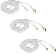 🔌 elebase 30 ft flat micro usb power cable (3 pack) - ideal charger for wyze cam pan, yi cam, nest cam, and more! logo