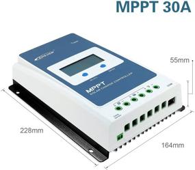 img 3 attached to Контроллер заряда EPEVER MPPT 30A 12V/24V для автоматического режима, максимальное напряжение на ПВ панели 100V, зарядный генератор с общим отрицательным заземлением, регулятор солнечной батареи с ЖК-дисплеем для гелевых, AGM, накрытых и запечатанных литиевых батарей (30A MPPT): эффективное управление зарядом солнечной панели для различных типов батарей.