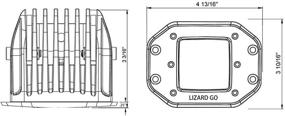 img 3 attached to 🦎 Светильники LED Lizard GO Flush Mount с комплектом проводов-2 шт., 60 Вт. Для бэкапа Bumper Mounting Light Diffused Flood Beam для грузовиков (60 Вт. Потоп - Flush Mount, проводка 20 футов)