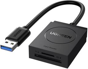 img 4 attached to UGREEN SD-картридер USB 3.0 - ридер флеш-памяти с двумя слотами для Mac Windows Linux Chrome - одновременное чтение 2 карт.